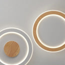 plafonnier led ultra-mince en bois massif design nordique moderne