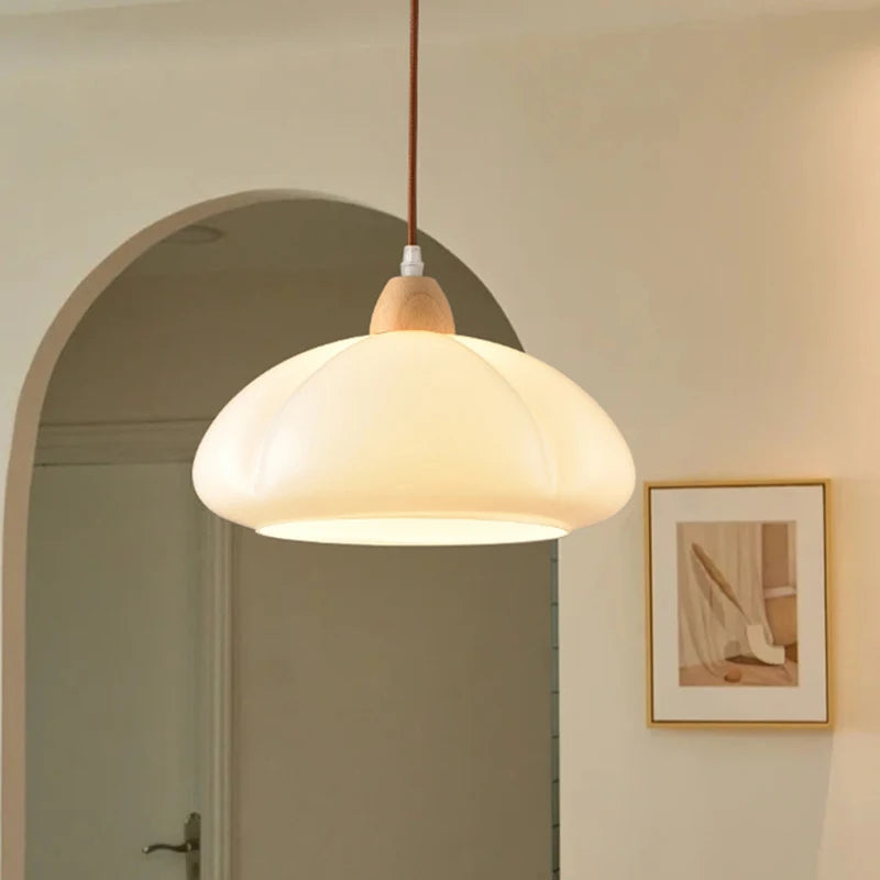 lampe suspendue en verre nordique décorative en forme de citrouille