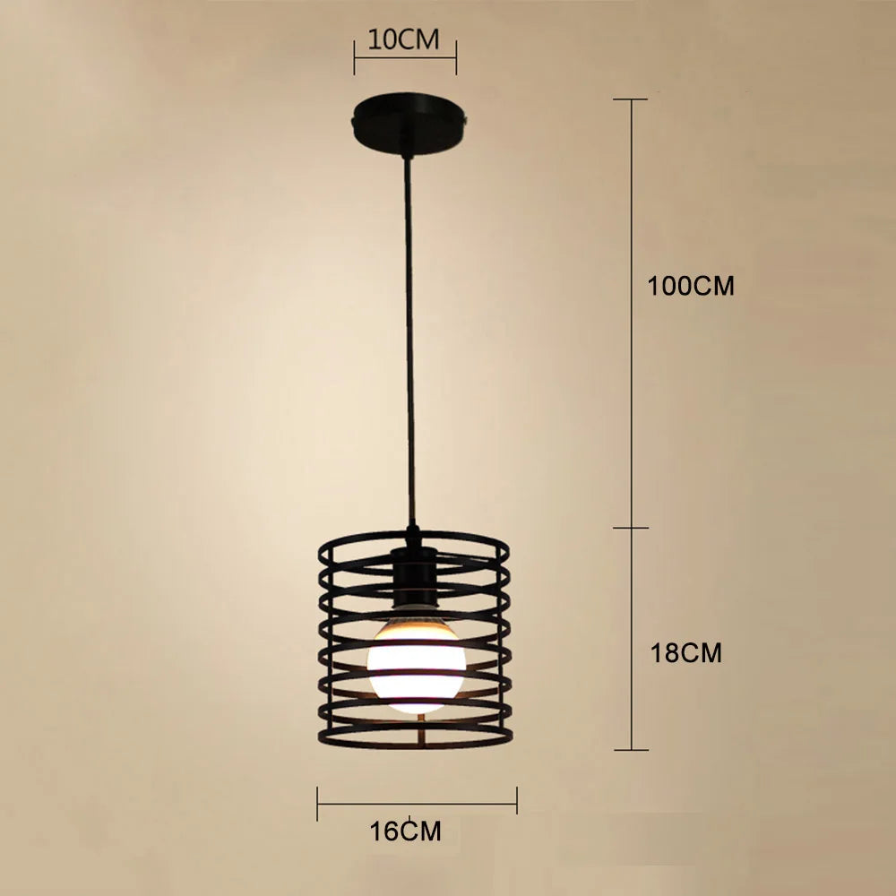 Suspension cylindrique Cage en fer - vue 6 sur 5