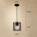 Suspension cylindrique Cage en fer