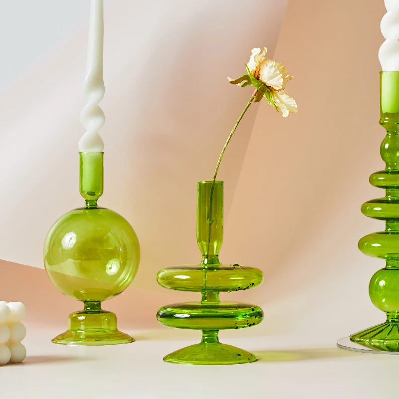 bougeoirs nordiques en verre pour mariage et cadeaux décoratifs - vue 2 sur 16