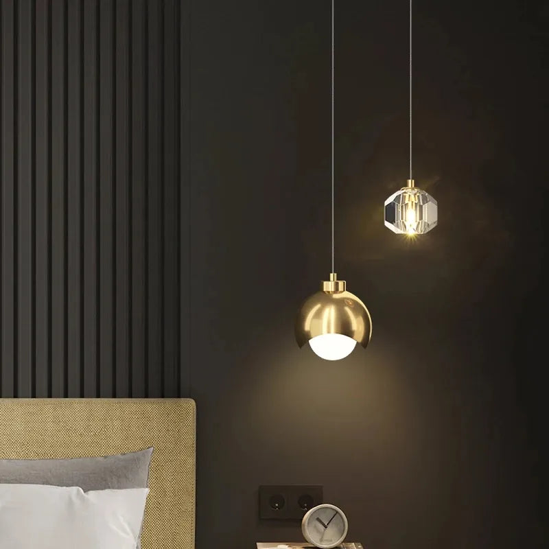 Lustre LED en cristal de luxe nordique
