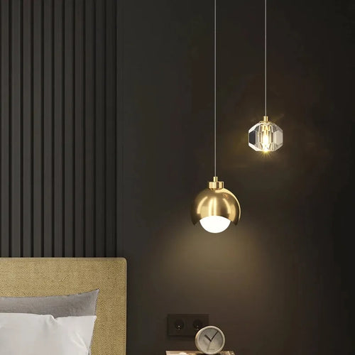 Lustre LED en cristal de luxe nordique