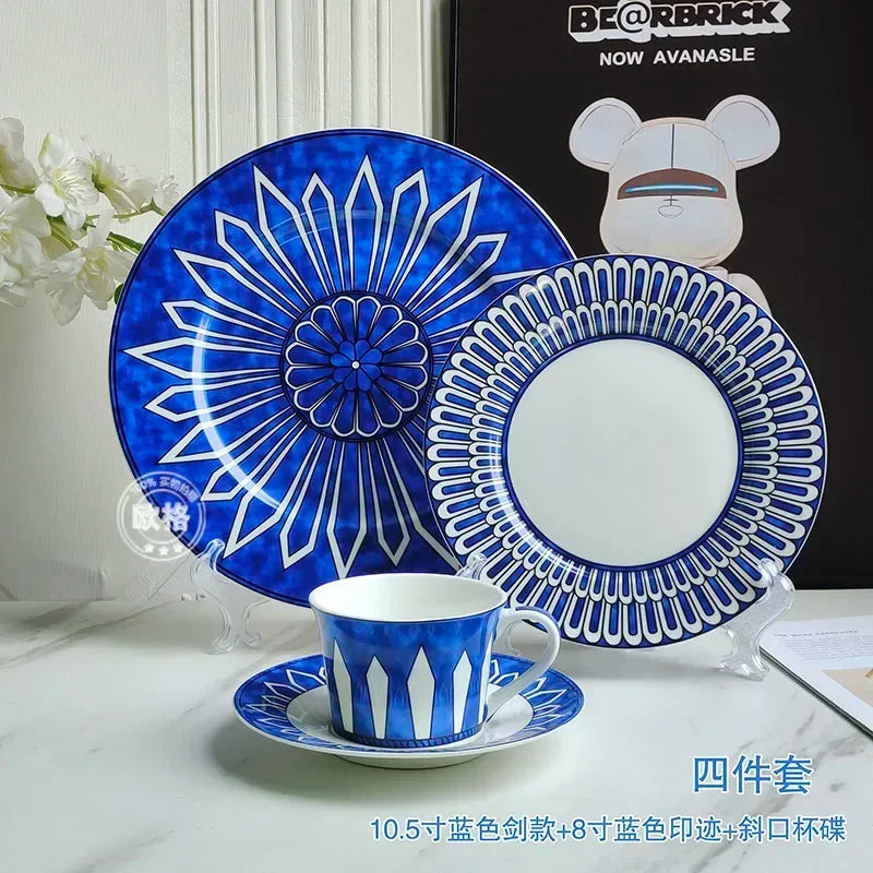 Assiette européenne motif sceau élégante pour thé dimsum - vue 2 sur 6