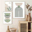 décoration murale abstraite avec feuilles géométriques boho moderne