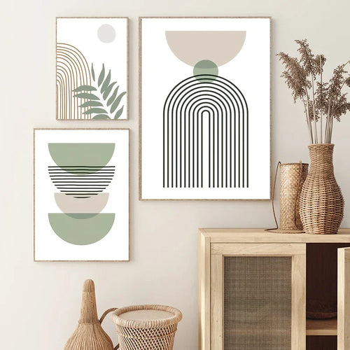 décoration murale géométrique abstraite style boho moderne