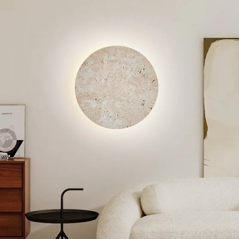 applique murale led vintage en pierre naturelle décorative