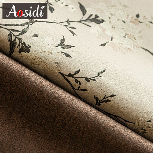Rideau occultant motif floral moderne pour chambre salon