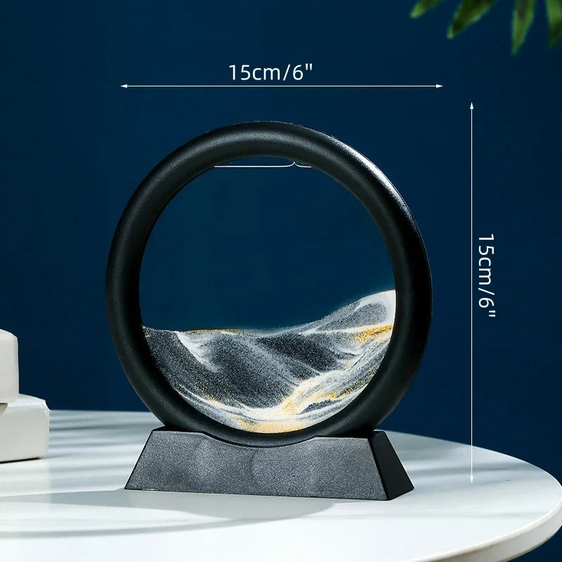 sablier en verre 3d paysage de sable en mouvement décoration artistique - vue 45 sur 54