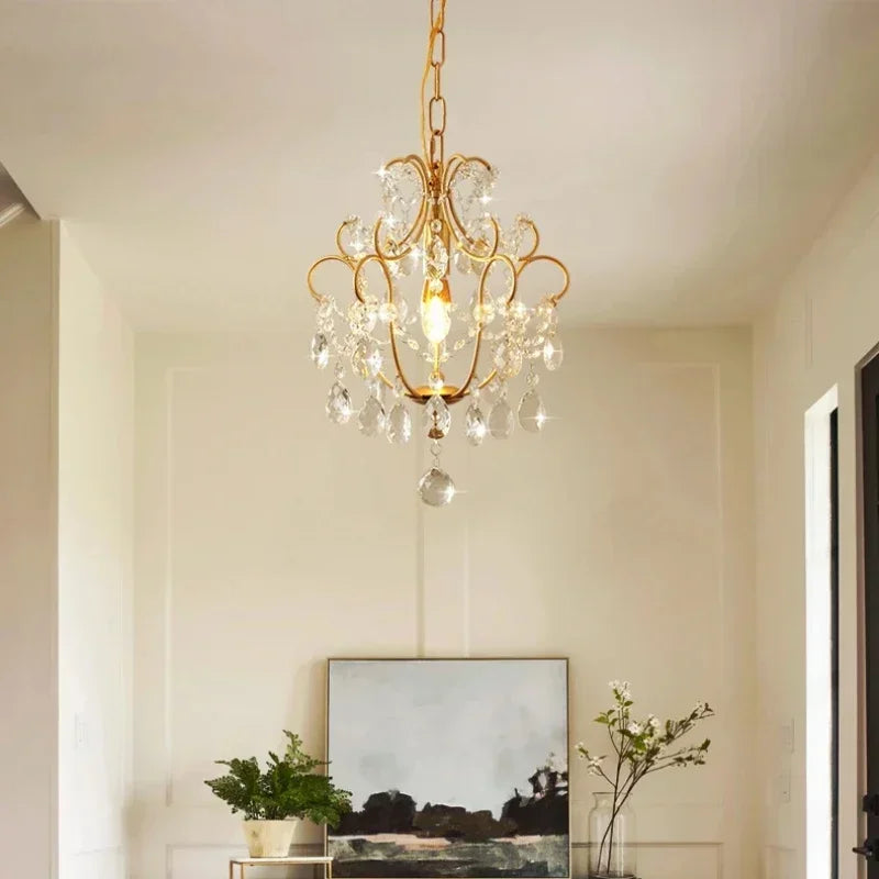 lustre led rétro en cristal pour décoration intérieure élégante - vue 5 sur 8