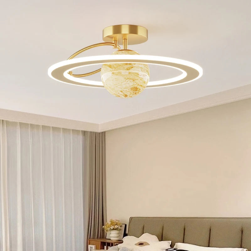 Plafonnier nordique moderne à leds luxe étoile ciel - vue 7 sur 14