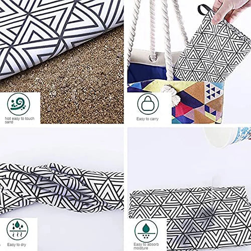 Serviette de plage sans sable séchage rapide floral