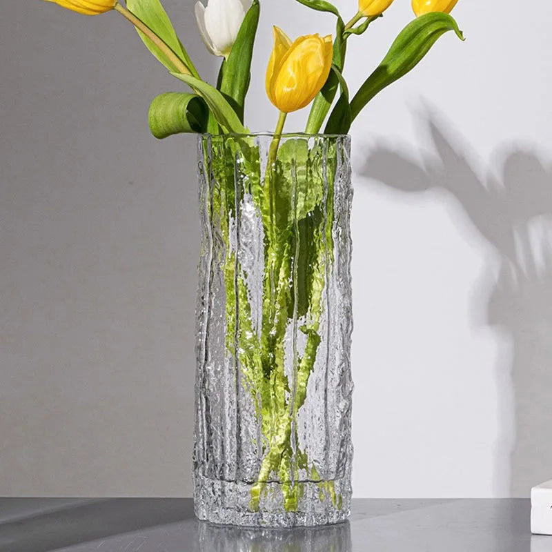 vase en verre transparent pour arrangement floral décoratif - vue 4 sur 7