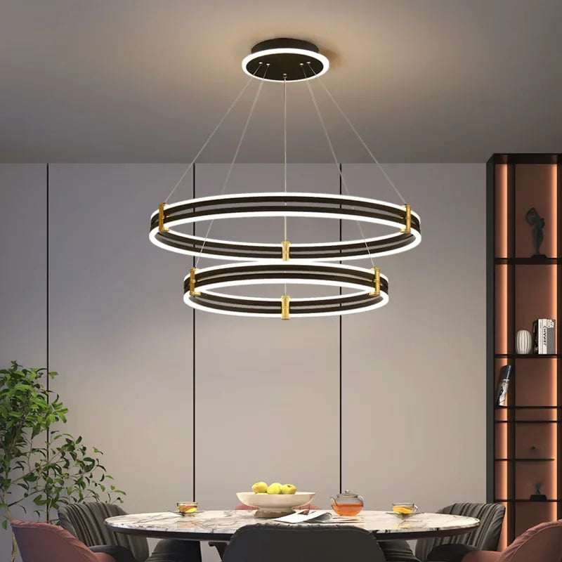 Lustre de luxe avec anneau arrière de styliste - vue 3 sur 4