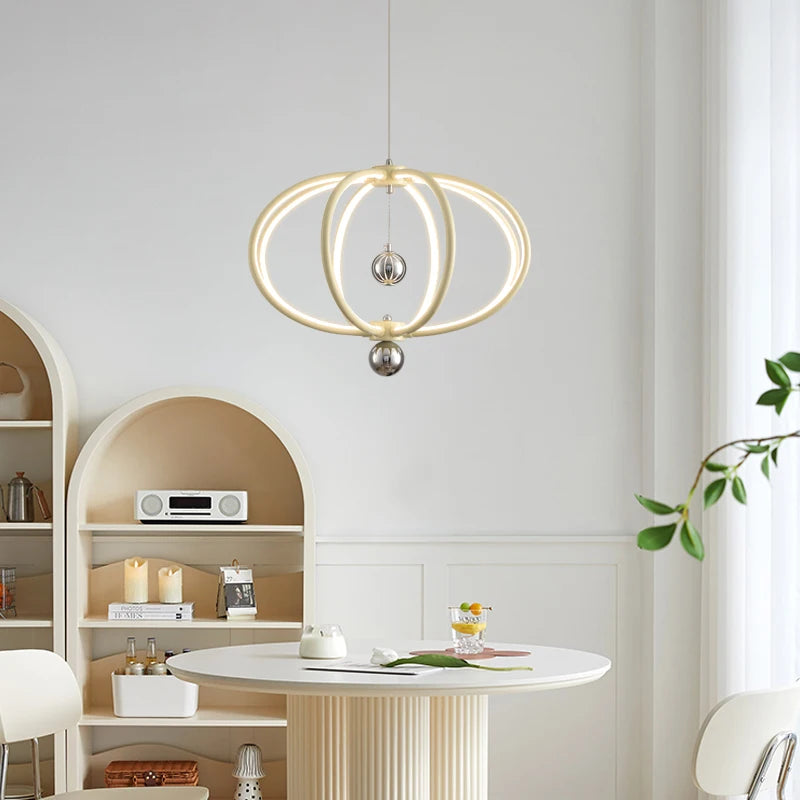 lustre led suspendu pour décoration intérieure et éclairage moderne - vue 3 sur 9