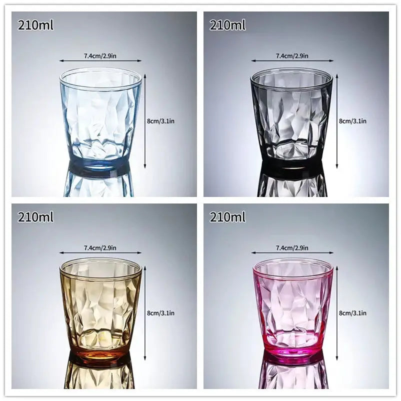Verres incassables acrylique reutilisables pour vin bière jus