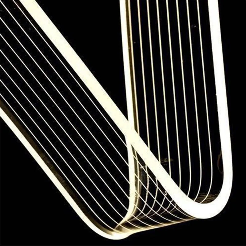 plafonnier LED moderne acrylique géométrie linéaire - vue 6 sur 14