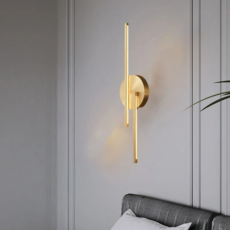 laiton led applique murale minimaliste pour restaurant