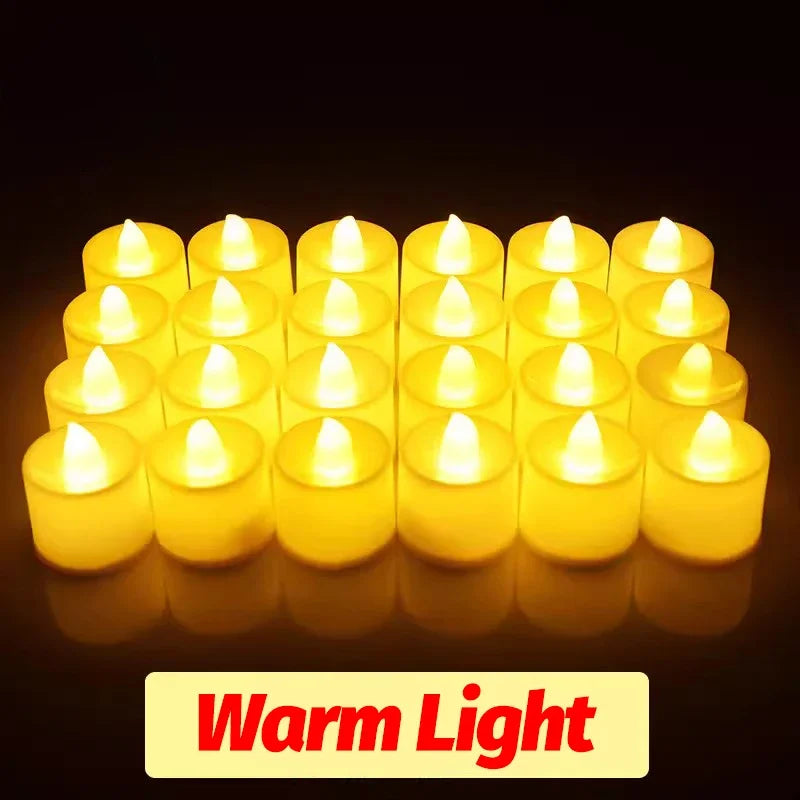 bougies led sans flamme décoration fête mariage noël en forme de cœur - vue 11 sur 14