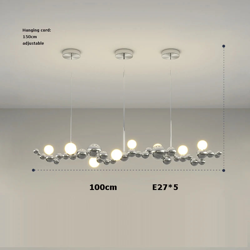 lustre led design moléculaire à intensité variable tendance 2024 - vue 16 sur 16