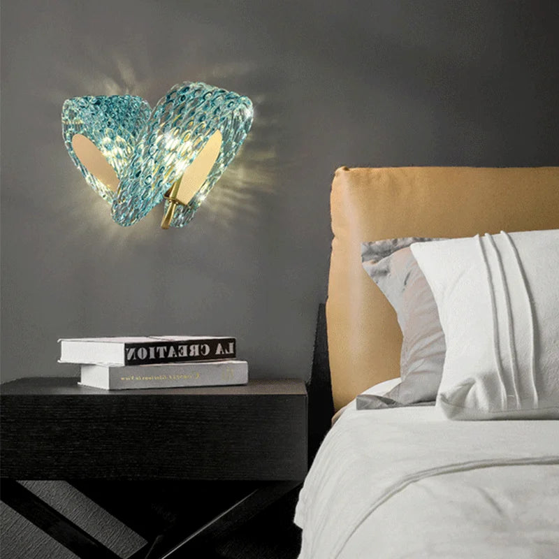 applique murale led de luxe en forme de fleur moderne en cuivre - vue 5 sur 8