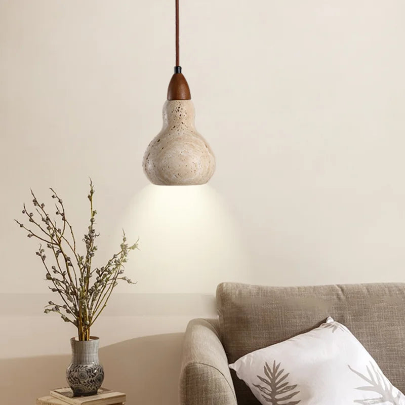 suspension vintage en pierre naturelle à led décorative pour intérieur
