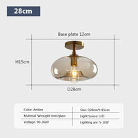 Plafonnier led verre minimalist moderne