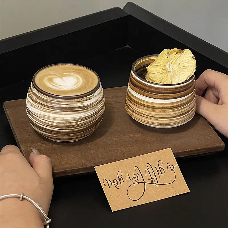 Tasse a thé japonaise artisanale ceramique style brut
