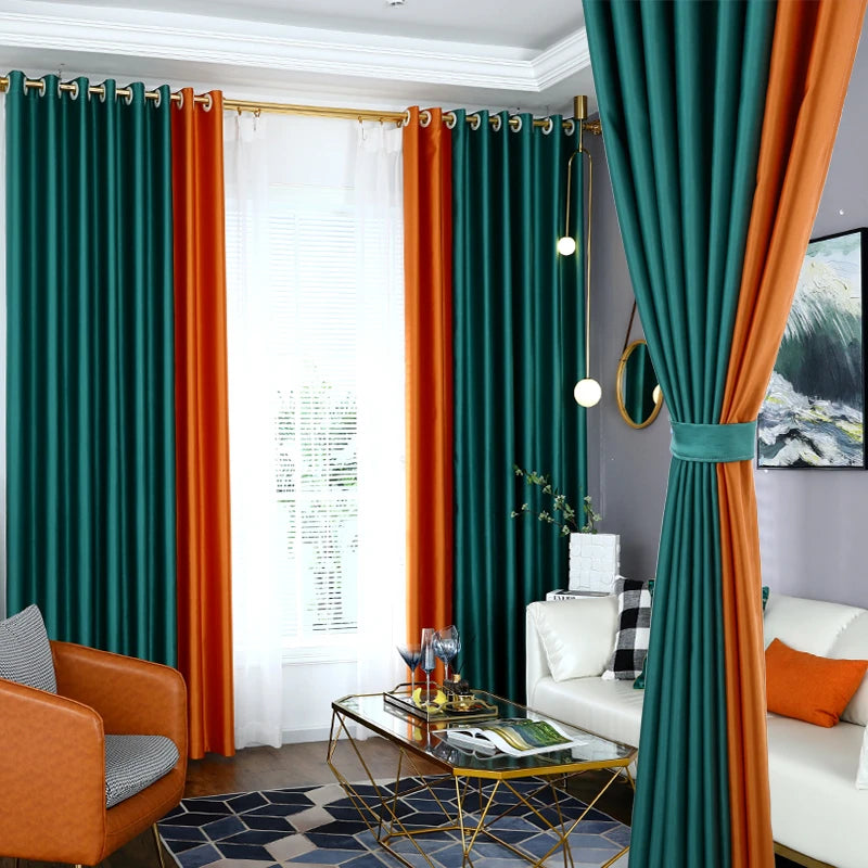 Rideau style nordique moderne occultant plissé salon chambre
