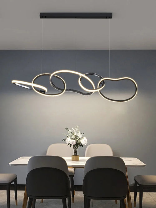 lustre Simple moderne île Restaurant suspension nordique luxe créatif en acier inoxydable galvanisé suspension