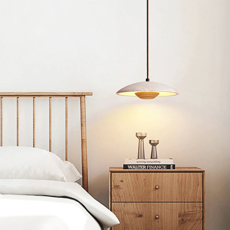 Suspension LED en pierre naturelle pour style scandinave