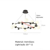 suspension moderne en métal et verre blanc design élégant et réglable