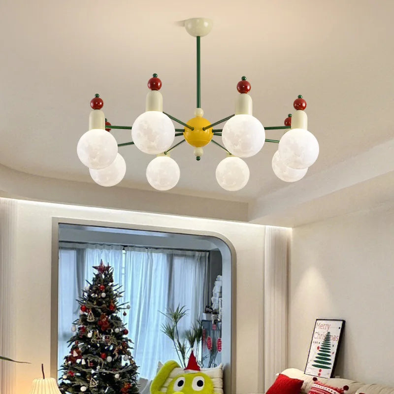 lustre moderne en métal et verre pour décoration intérieure - vue 7 sur 22