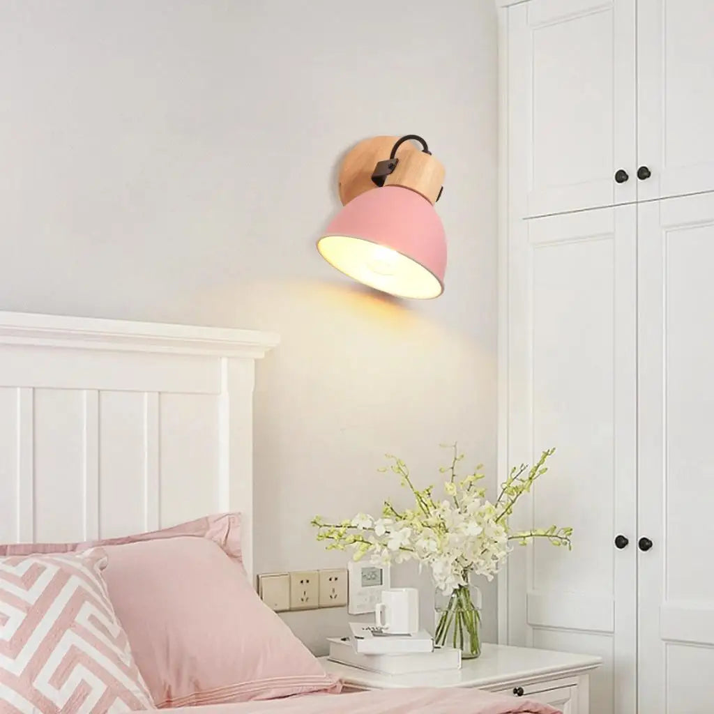 applique murale nordique en bois pour lecture - vue 6 sur 15