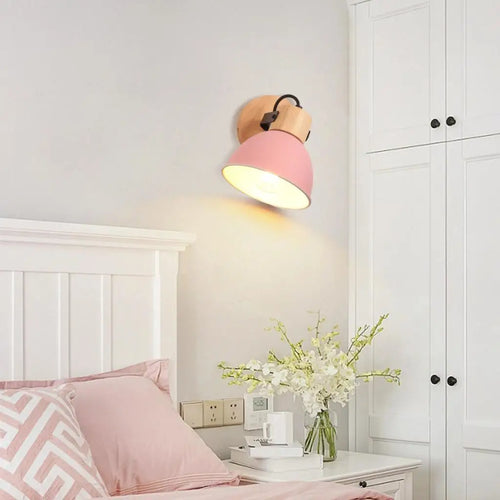 applique murale nordique en bois pour lecture