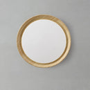 lampe circulaire simple style nordique grain de bois éclairage entrée balcon porche
