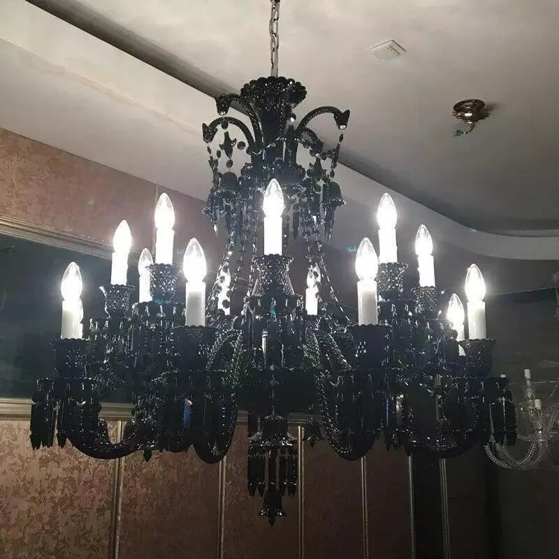 lustre en cristal à 44 bras pour hôtel et centre commercial - vue 4 sur 12