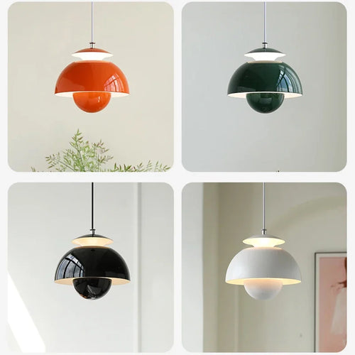 Suspension design nordique led fleur bourgeon moderne
