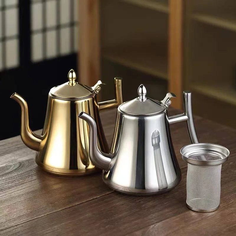 Théière inox avec infuseur filtre 1l 15l 2l - vue 4 sur 7