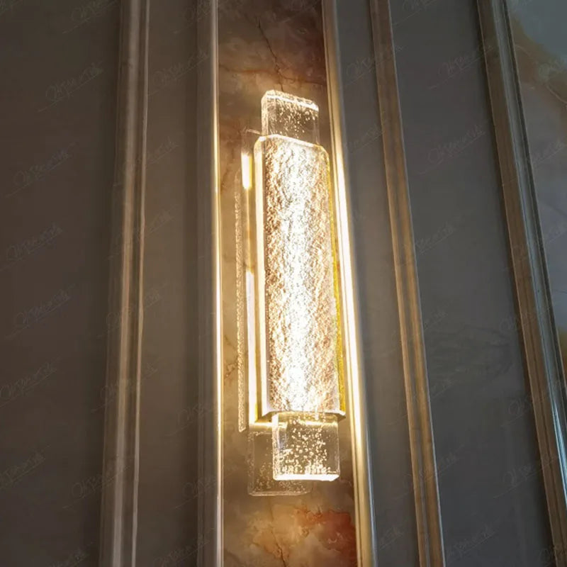 Applique murale de luxe en cristal et acier inoxydable - vue 4 sur 8