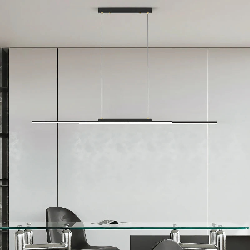 lampes suspendues modernes longue bande éclairage intérieur décoration maison