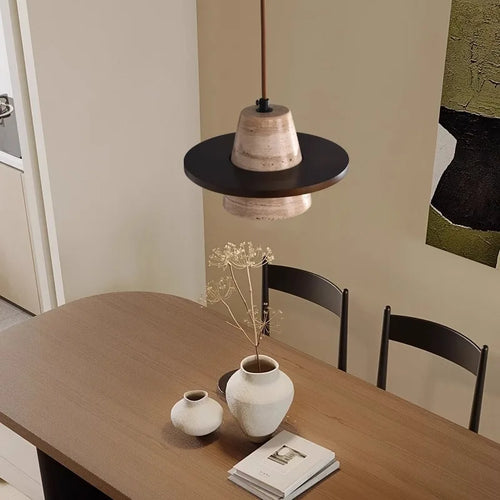lustre petit en pierre led style rétro médiéval