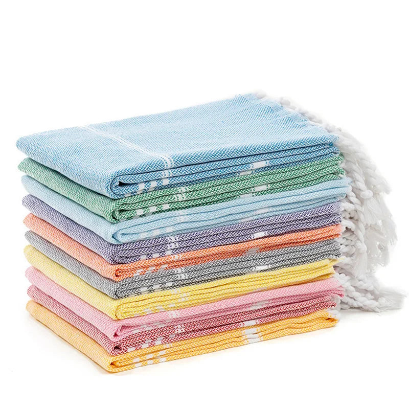 Serviette de plage coton extra large séchage rapide - vue 5 sur 7