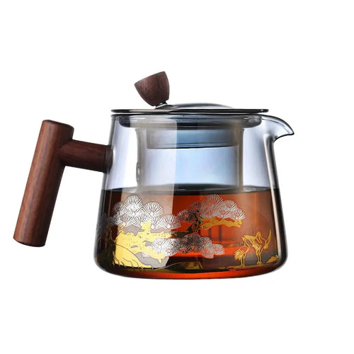 Théière japonaise en verre résistante gaiwan pu erh