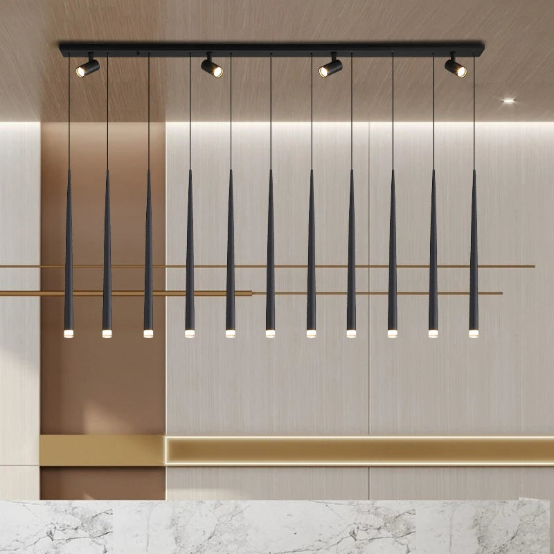 lustre de luxe nordique moderne avec éclairage led - vue 5 sur 11