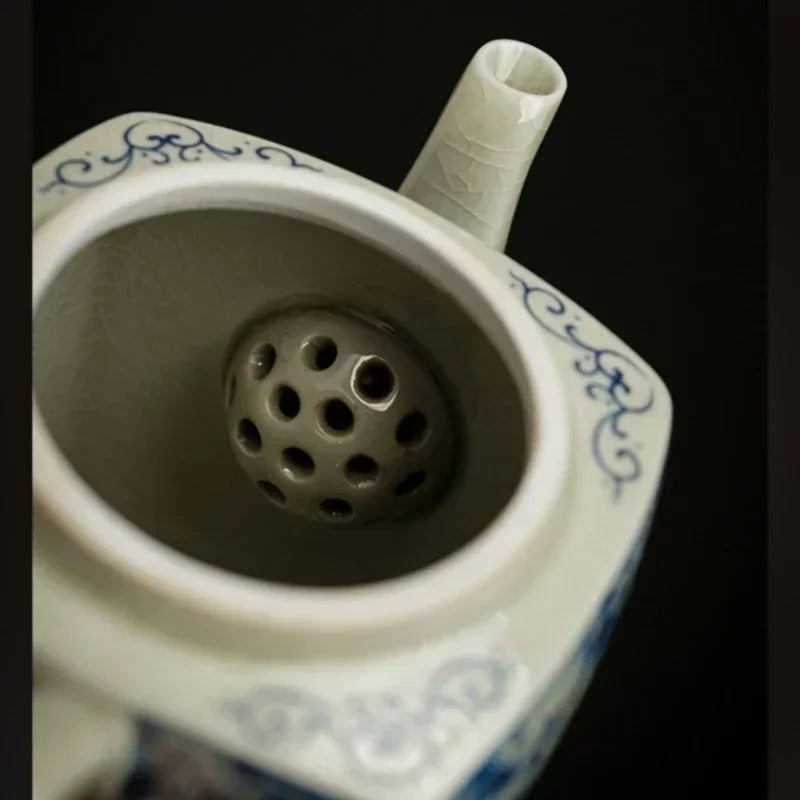 Bouilloire ceramique chinoise motifs traditionnels service the - vue 6 sur 7