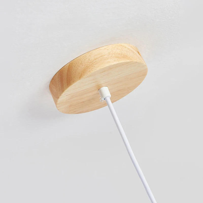 lampes suspendues modernes en bois éclairage intérieur led - vue 5 sur 8