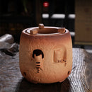 Théière céramique brut style kung fu artisanale résistante