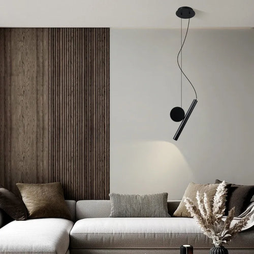 lampe suspension led blanc noir réglable