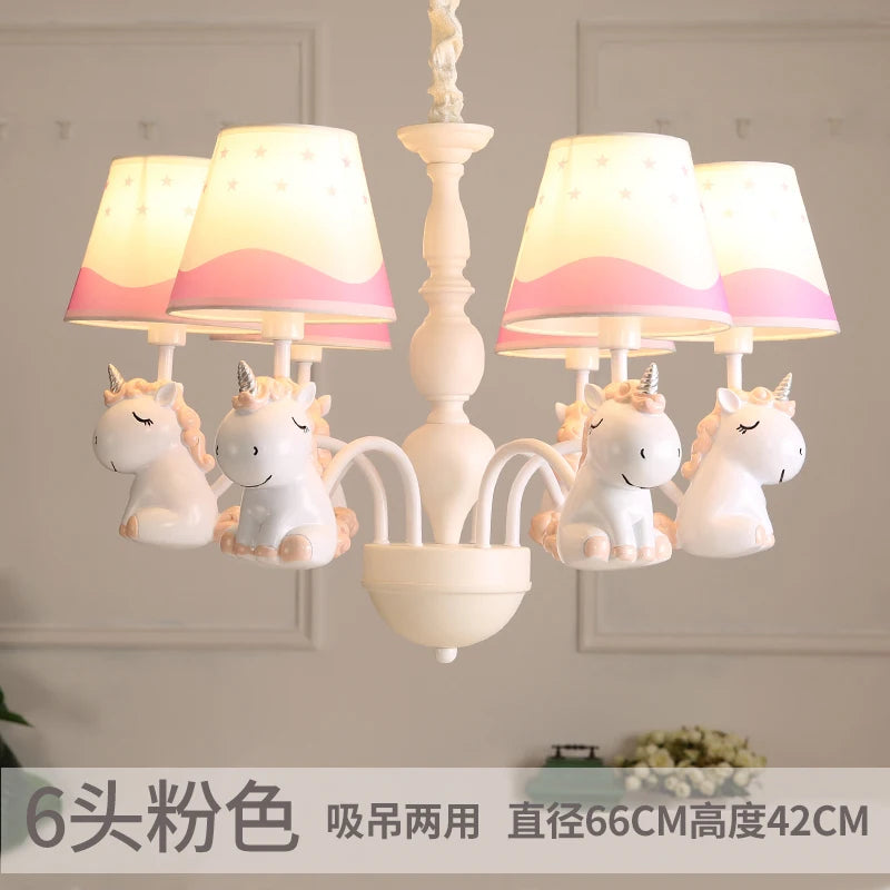 lustre licorne pour jardin d'enfants et chambre à coucher - vue 11 sur 11